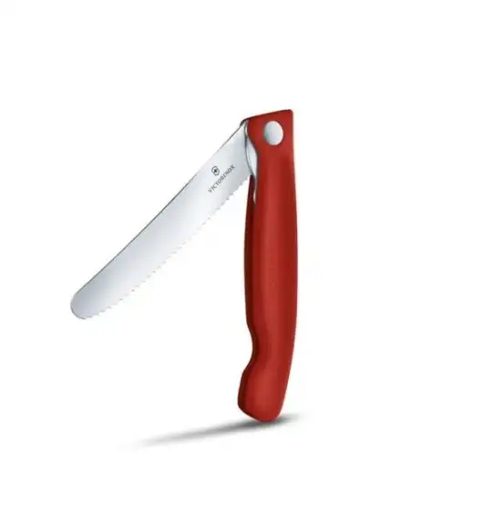 VICTORINOX SWISS CLASSIC 6.7831.FB Składany nóż ,ostrze ząbkowane / 11 cm / czerwony
