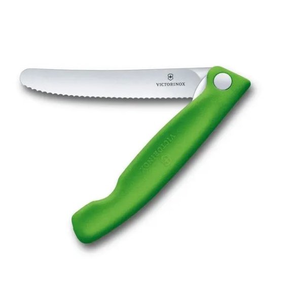 VICTORINOX SWISS CLASSIC 6.7836.F4B Składany nóż ,ostrze ząbkowane / 11 cm / zielony