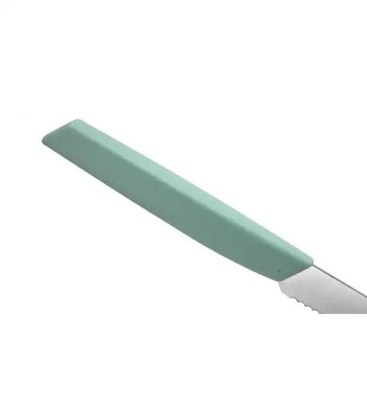 VICTORINOX SWISS MODERN Nóż ostrze ząbkowane / 11 cm / miętowozielony