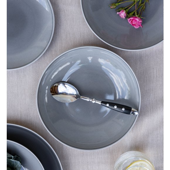 LUBIANA ETO MODERN K1 OPK Serwis obiadowy szary 18 el / 6 osób / porcelana ręcznie malowana