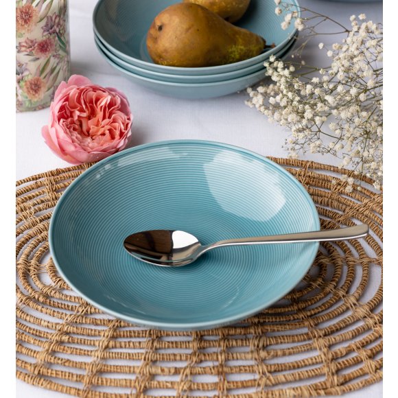LUBIANA ETO MODERN K6 OPK Serwis obiadowy / niebieski 18 el / 6 osób / porcelana ręcznie malowana