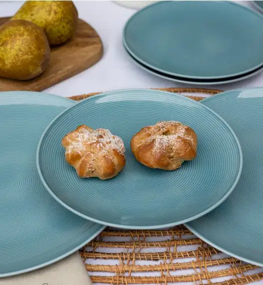 LUBIANA ETO MODERN K6 OPK Serwis obiadowy / niebieski 72 el / 24 osób / porcelana ręcznie malowana