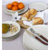LUBIANA ETO MODERN KE00 Serwis obiadowy kremowy 54 el / 18 osób / porcelana ręcznie malowana