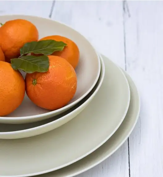 LUBIANA ETO MODERN KE00 Serwis obiadowy kremowy 72 el / 24 osoby / porcelana ręcznie malowana