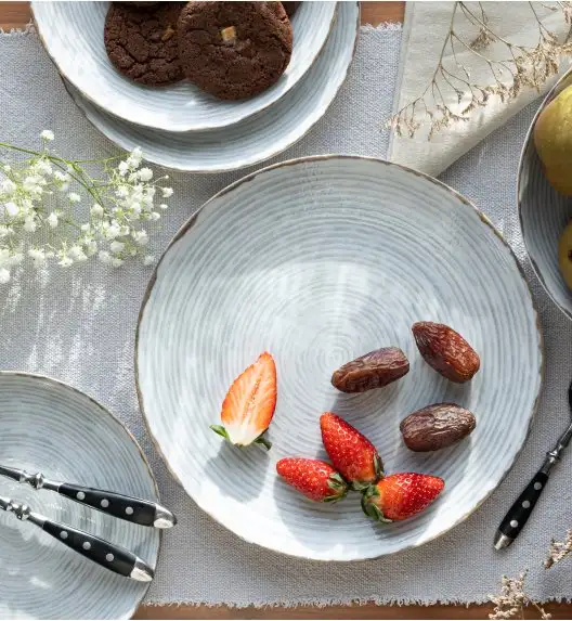 LUBIANA BOSS KERAJET | 101 KJ RAYADO | 12x Talerz deserowy 20,5 cm  | 9015