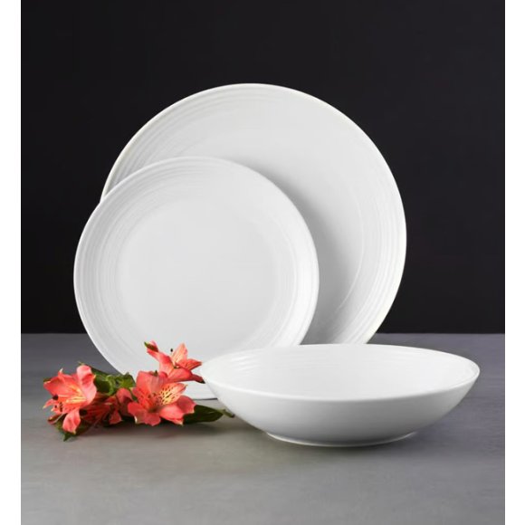 AMBITION LINEA Serwis obiadowy biały 18 elementów dla 6 osób / porcelana