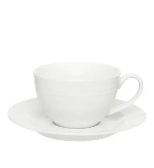 AMBITION LINEA Serwis kawowy biały 12 elementów dla 6 osób / porcelana