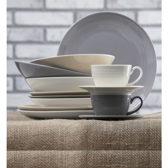 AMBITION LINEA Filiżanka do kawy i herbaty 220 ml / piaskowa / porcelana