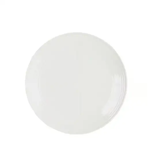 AMBITION LINEA Talerz deserowy 21 cm / biały / porcelana