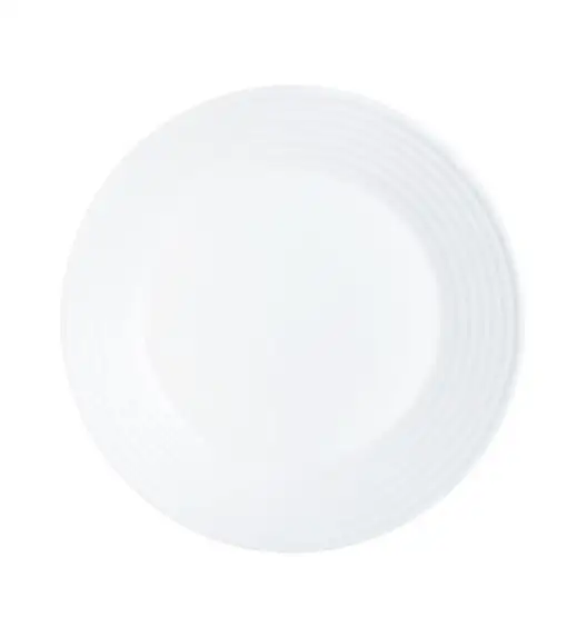 LUMINARC HARENA Komplet obiadowy 41 el dla 12 os / biały / szkło hartowane