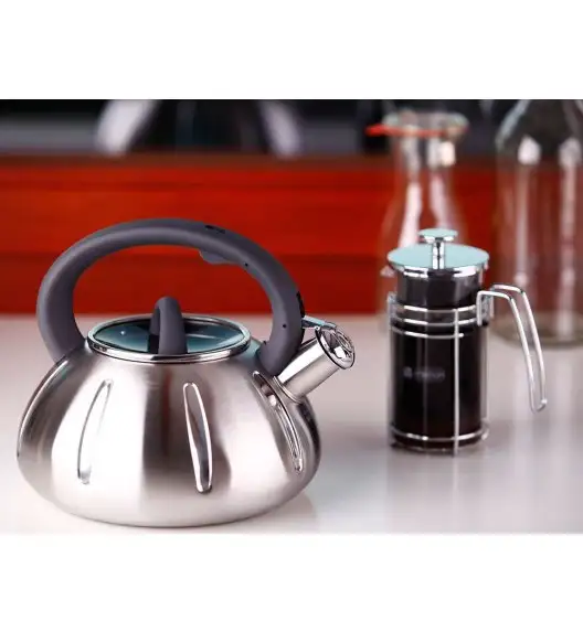 AMBITION MELODY PUMPKIN Czajnik 2,5 l ze szklaną pokrywką / stal nierdzewna