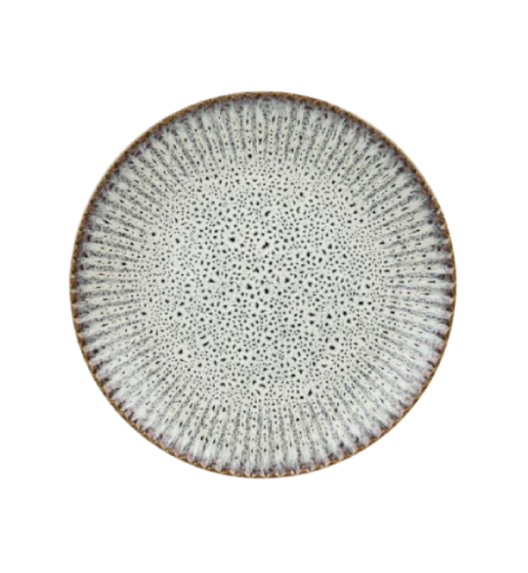 LUBIANA STONEWARE CERAMIKA / METEOR DESERT / Serwis obiadowy 18 elementów dla 6 osób / odcień piaskowo-niebieski