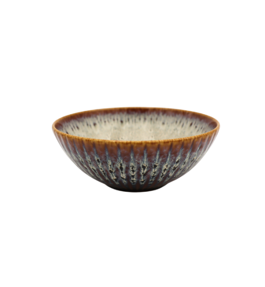 LUBIANA STONEWARE CERAMIKA / METEOR DESERT / Salaterka 17 cm / odcień piaskowo-niebieski