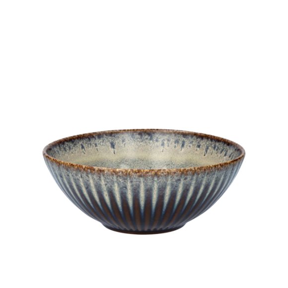 LUBIANA STONEWARE CERAMIKA / METEOR DESERT / Salaterka 17 cm / odcień piaskowo-niebieski