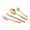 TADAR LEROS Zestaw sztućców 24 el dla 6 osób / złote / połysk