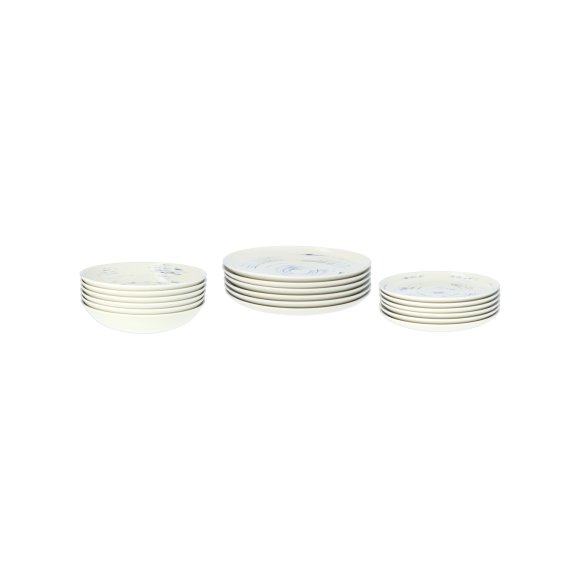 CHODZIEŻ CITY CT22 BORÓWKOWY KREM Serwis obiadowy 18 el / 6 osób / porcelana