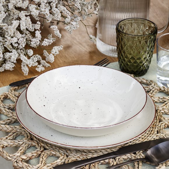 CHODZIEŻ CITY CT02 ŻYWIOŁY Serwis obiadowy 18 el / 6 osób / PUSTYNNY PIASEK / porcelana