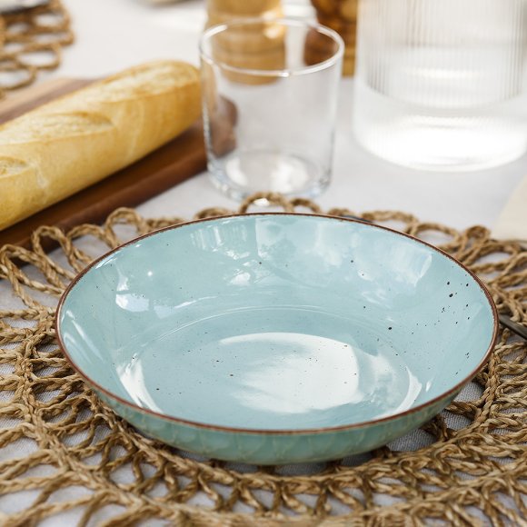 CHODZIEŻ CITY CT05 ŻYWIOŁY Serwis obiadowy 18 el / 6 osób / SPOKÓJ OCEANU / porcelana