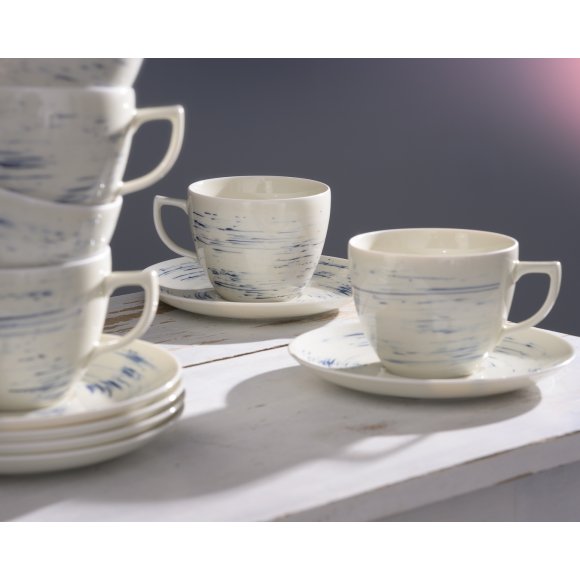 WYPRZEDAŻ! CHODZIEŻ CITY CT22 BORÓWKOWY KREM Serwis kawowy 12 el / 6 osób / porcelana