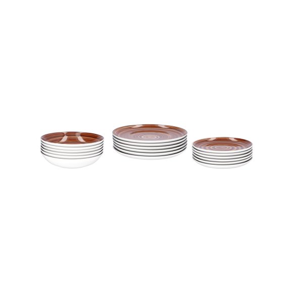 CHODZIEŻ CITY CT33 CYNAMON Serwis obiadowy 18 el / 6 osób / porcelana