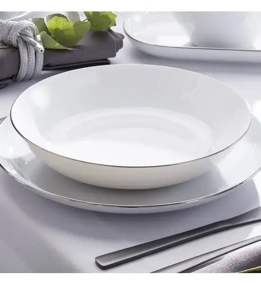 CHODZIEŻ CITY B325 PLATYNOWE Serwis obiadowy 44 el / 12 osób / porcelana