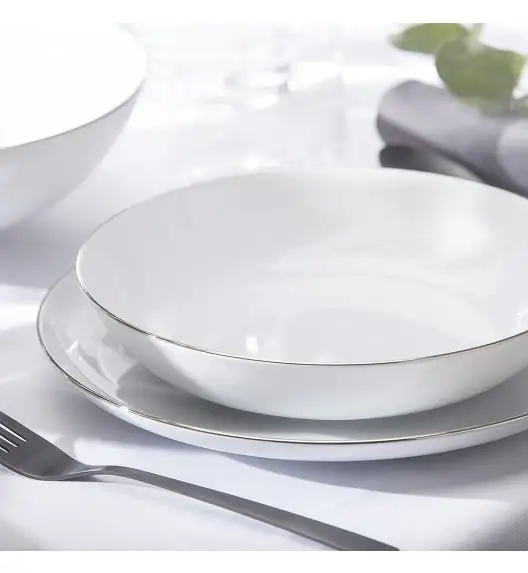 CHODZIEŻ CITY B325 PLATYNOWE Serwis obiadowy 44 el / 12 osób / porcelana