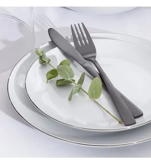 CHODZIEŻ CITY B325 PLATYNOWE Serwis obiadowy 44 el / 12 osób / porcelana
