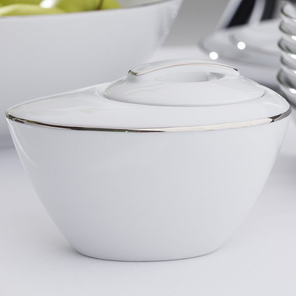 CHODZIEŻ CITY B325 PLATYNOWE Serwis kawowy 39 el / 12 osób / porcelana