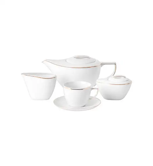 CHODZIEŻ CITY B326 ZŁOTE Serwis kawowy 39 el / 12 osób / porcelana