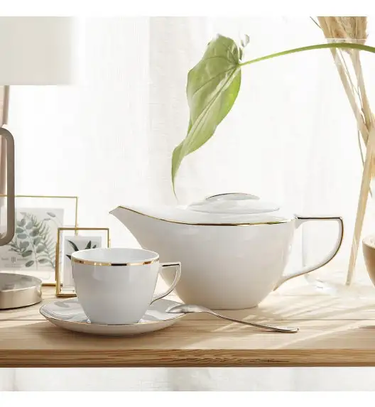 CHODZIEŻ CITY B326 ZŁOTE Serwis kawowy 39 el / 12 osób / porcelana