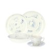 CHODZIEŻ CITY CT22 BORÓWKOWY KREM Serwis obiadowo-kawowy 60 el / 12 osób / porcelana