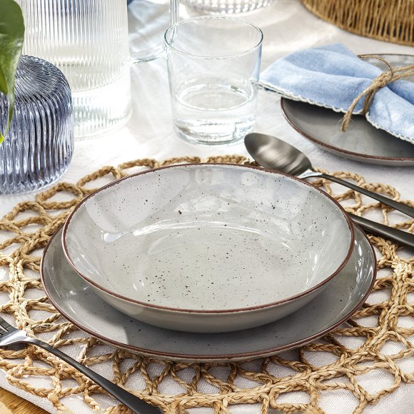CHODZIEŻ CITY CT01 ŻYWIOŁY Serwis obiadowo-kawowy 30 el / 6 osób / WULKANICZNA ZIEMIA / porcelana