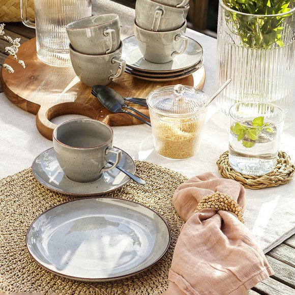 CHODZIEŻ CITY CT01 ŻYWIOŁY Serwis obiadowo-kawowy 30 el / 6 osób / WULKANICZNA ZIEMIA / porcelana