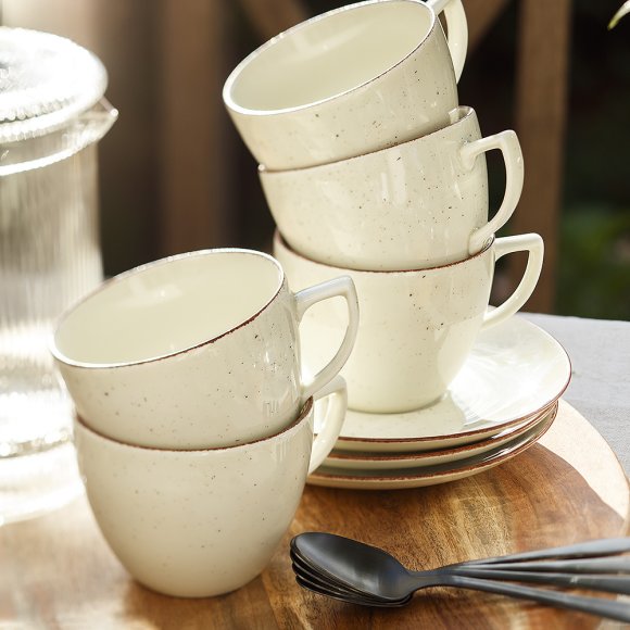 CHODZIEŻ CITY CT02 ŻYWIOŁY Serwis obiadowo-kawowy 60 el / 12 osób / PUSTYNNY PIASEK / porcelana