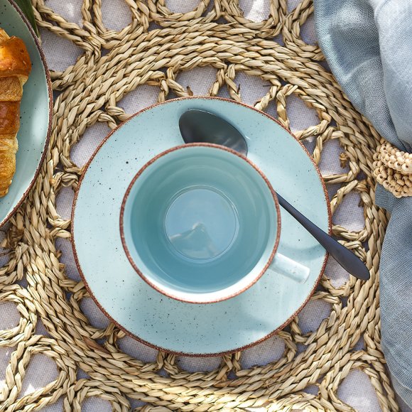 CHODZIEŻ CITY CT05 ŻYWIOŁY Serwis obiadowo-kawowy 36 el / 6 osób / SPOKÓJ OCEANU / porcelana