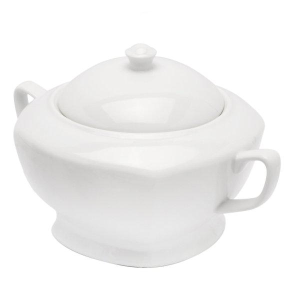 Tadar Waza porcelanowa do zupy 2,5 l / biała