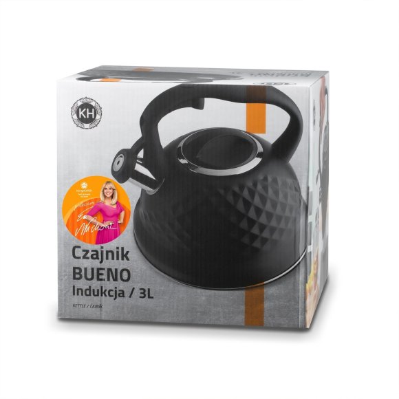 KonigHOFFER Bueno Czajnik ze stali nierdzewnej 3 l / Czarny mat