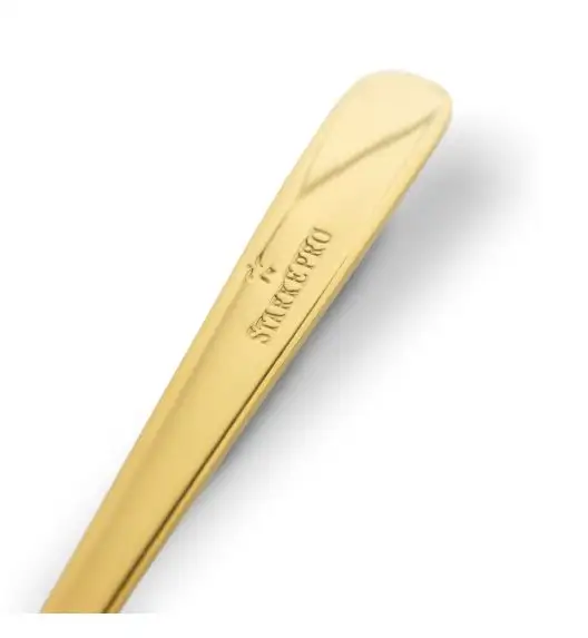 STARKE PRO GIULIA Sztućce Komplet 72 el w skórzanej walizce / 12 osób / złote / stal nierdzewna