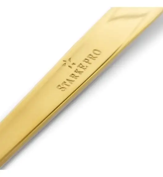 STARKE PRO GIULIA Sztućce Komplet 72 el w skórzanej walizce / 12 osób / złote / stal nierdzewna