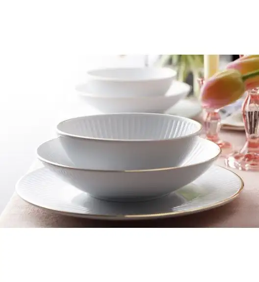 CHODZIEŻ DALIA 3612 ZŁOTA LINIA Serwis obiadowy 44 el / 12 osób / porcelana