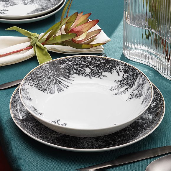 CHODZIEŻ CITY G316 NATURA Talerz głęboki obiadowy 21 cm / porcelana