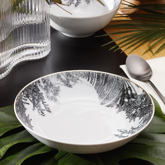 CHODZIEŻ CITY G316 NATURA Talerz głęboki obiadowy 21 cm / porcelana