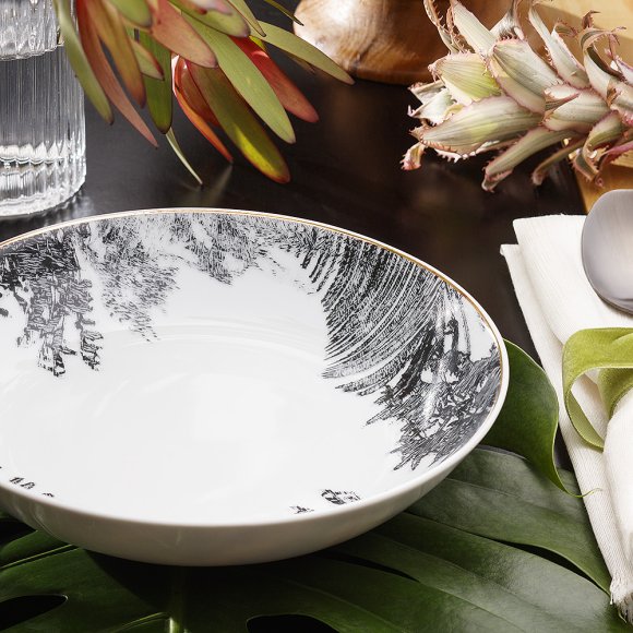 CHODZIEŻ CITY G316 NATURA Talerz głęboki obiadowy 21 cm / porcelana