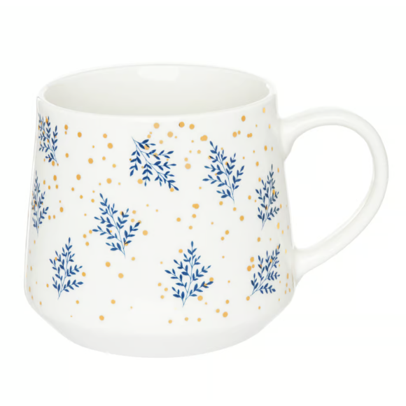 AMBITION GALACTIC Kubek 460 ml / listki / porcelana