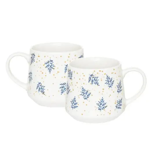 AMBITION GALACTIC Kubek 460 ml / listki / porcelana