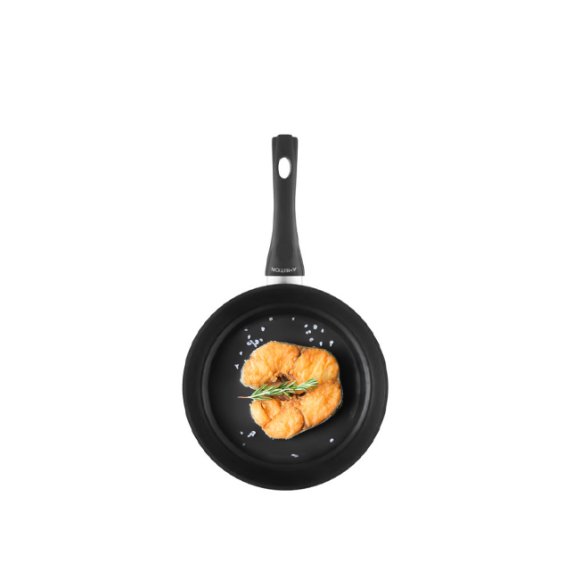 AMBITION GRAND Patelnia tradycyjna 22 cm / czarna / indukcja / powłoka Ilag Xeradur