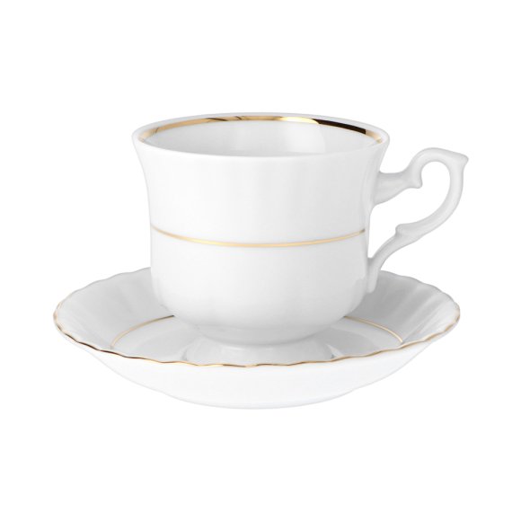 CHODZIEŻ IWONA B014 ZŁOTA LINIA Zestaw kawowy 12 el / 6 osób / porcelana