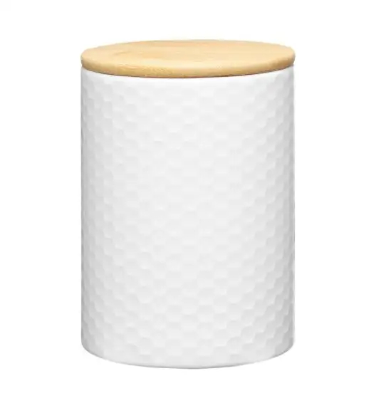 AMBITION TUVO Pojemnik kuchenny z bambusową pokrywką 1.1 l / biały / dolomit