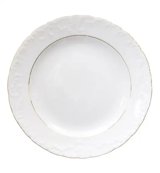 ĆMIELÓW ROCOCO 3604 ZŁOTA LINIA Zestaw obiadowy 36 el / 12 osób / porcelana