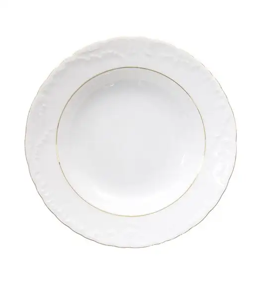 ĆMIELÓW ROCOCO 3604 ZŁOTA LINIA Zestaw obiadowy 36 el / 12 osób / porcelana